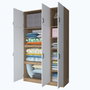 Hanah Home Armario BA104 - 2420 Nogal y Blanco